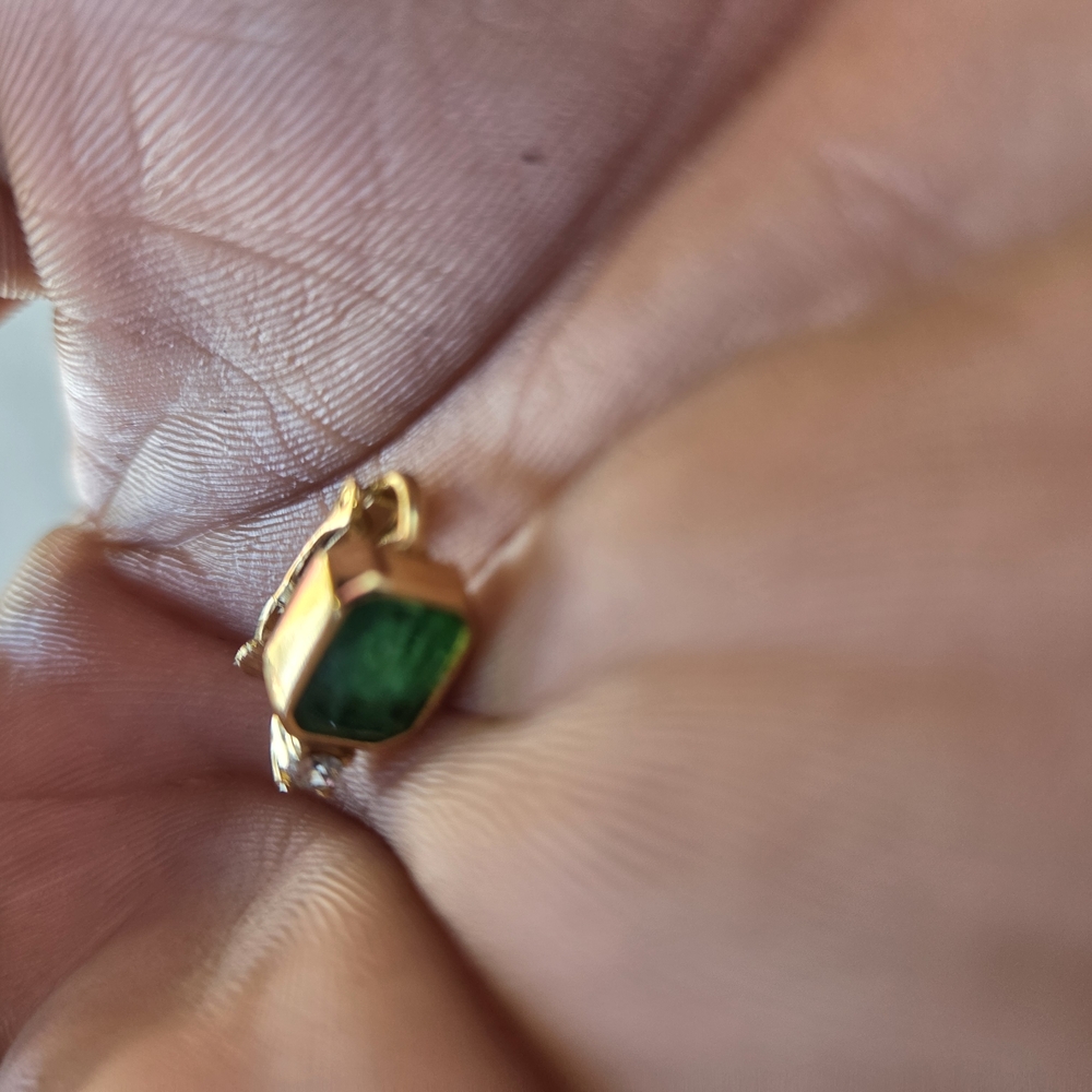 Dior Green and Gold Classic Earrings